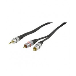 3.5mm jack - 2 x RCA forgyldt - 1.5m