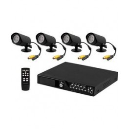 Overvågnings -kit m/ 4 kameraer & harddisk DVR-KIT9